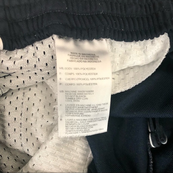 ADIDAS Men’s Navy Blue and White Stripe Track Pants - Medium - Picture 7 of 15